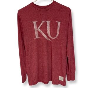 KU Kansas Jayhawk Long Sleeve Tee Women’s Small Red